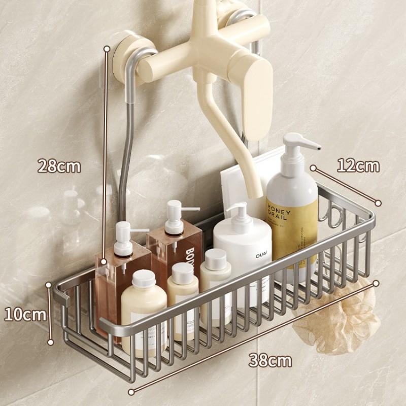 Bathroom Shower Caddy Shelf No Drill Storage Rack Shampoo Soap