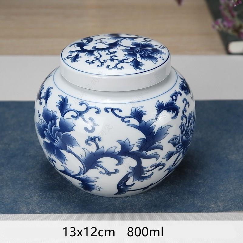 Contenedores sellados multifunción Tieguanyin, caja de té de porcelana china azul y blanca, caja de almacenamiento para bolsitas de té para el hogar