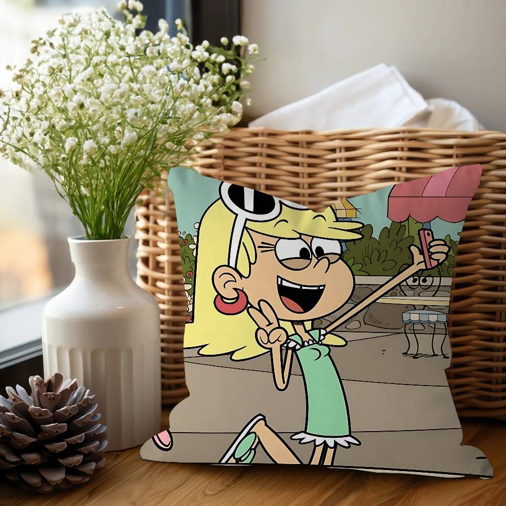 Anime The L-loud House Pillow Gifts Home Office Furnishings Bedroom Sofa Car Cushion Cover Case 45x45cm