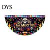 Colorful Cemetery Memorial Flag Day of The Dead Skull Bunting Banner, Marigold Print Fiesta Yard Sign Hanging Flag, Sugar Outdoor Party Decor