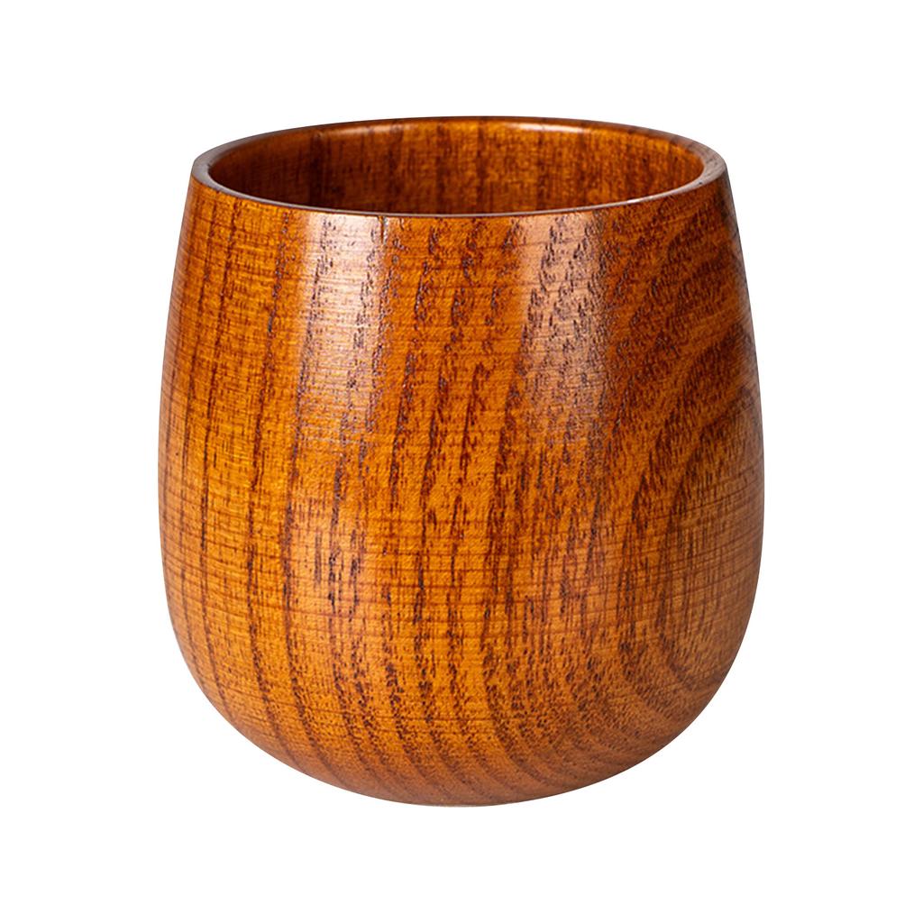Big Belly Cup, Enlarged Wine Glass, Charcoal Grilled Universal Wooden Cup, Nonscalding Plant Paint Tea Cup