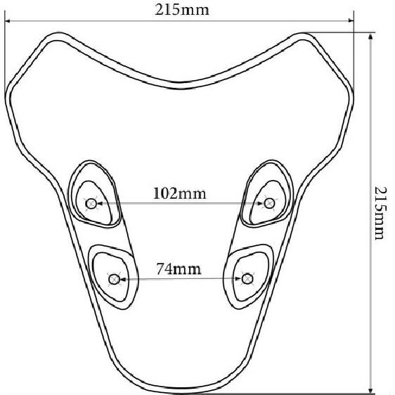 Motorcycle Black Windshield Wind Deflector Windscreen For Yamaha MT07 -