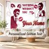 Arazzo da Parete con Nome Personalizzato, Arazzo Decorativo Sfondo The Weeknd per Dormitorio Casa