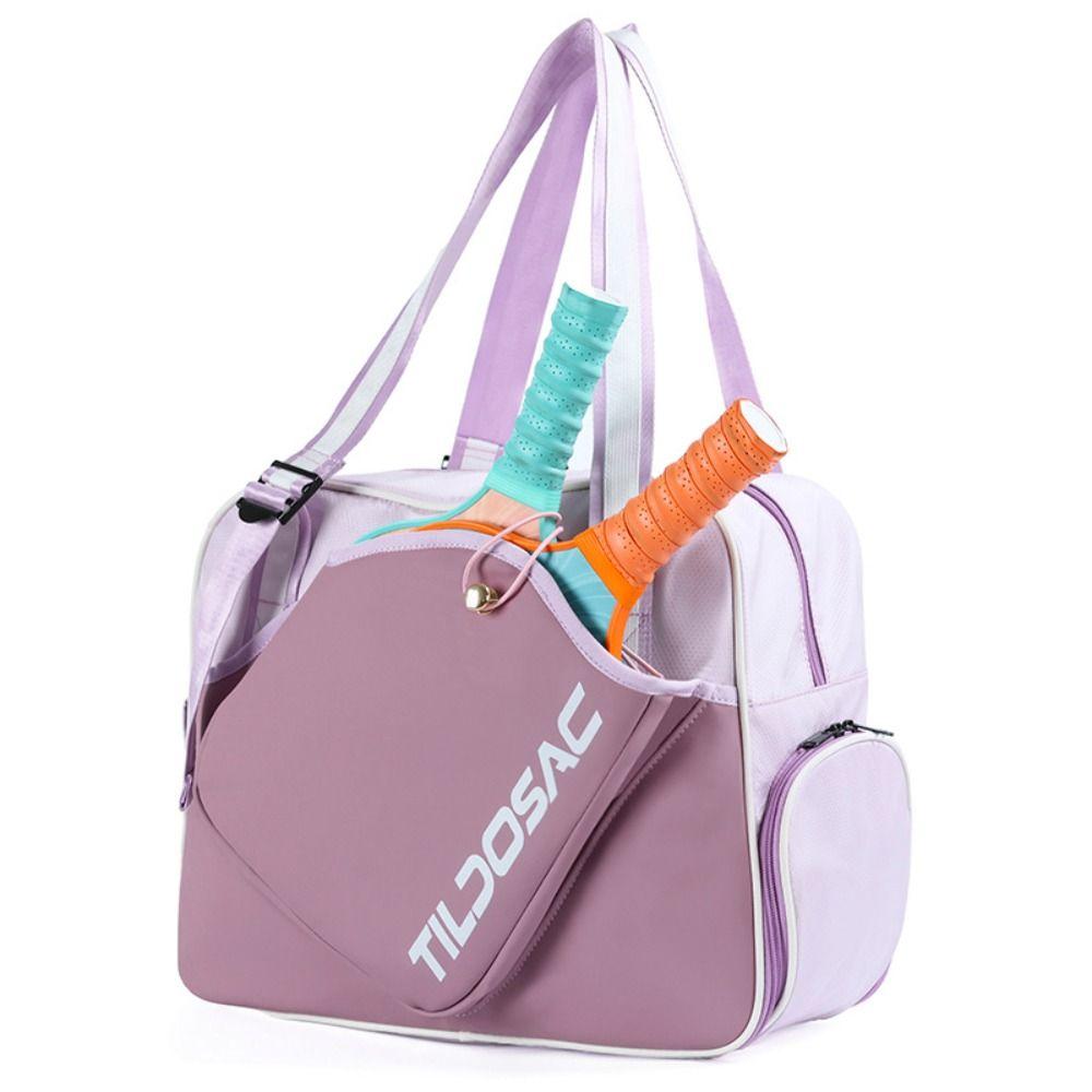 With Shoe Compartment Pickleball Racket Shoulder Bag Nylon Pickleball Handbag  Outdoor Sports