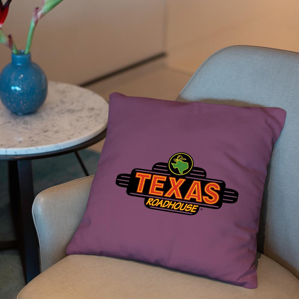 Texas Roadhouse Cushion Cover 2-in-1 Reversible Plush Pillow Cover | Car/Sofa/Bed | Perfect Gift
