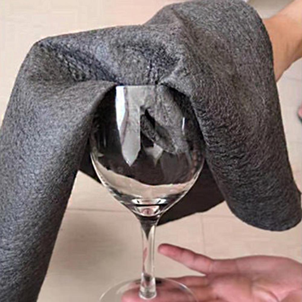4PCS Thickened Magic Cleaning Cloth No Watermark Glass Wiping Cloth Reusable Window Glass Cleaning Cloth Rag Kitchen Towel