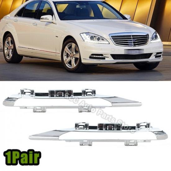 2 шт. Хромированная накладка на передний бампер для Mercedes-Benz W221 S350 2005-2013