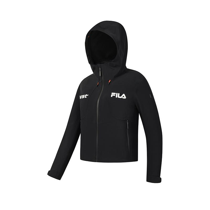 Fila Explore Fleece Lined Classic Simple Sports Casual Outdoor Mountain Comfortable Hooded Woven Jacket Women jackets A11W617723F-BK