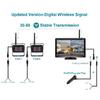 2CH Digital Wireless Monitor 5" Dual Screen with 18 IR Reversing Cameras 12-24V Wide Voltage 30-50m For Truck Caravan RV Trailer