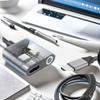 1Pcs Aluminium Usb C Headphone And Charge Adapter 2 In 1 Type-C To 3.5Mm Aux Audio Adapter Listening For Phone