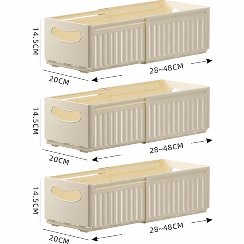 1/2/3 Stück Ausziehbarer Schubladen-Organizer Verstellbare Schrank-Aufbewahrungsbox Stapelbare Küchen-Organizer Sortier-Aufbewahrungsbox Für Zuhause