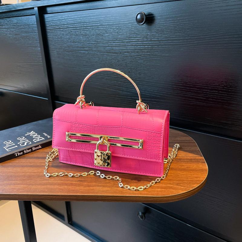 Versatile Bag Women's New Fashionable Large-capacity Handbag Women's Shoulder Bag Bright Leather Stone Pattern Commuter Bag