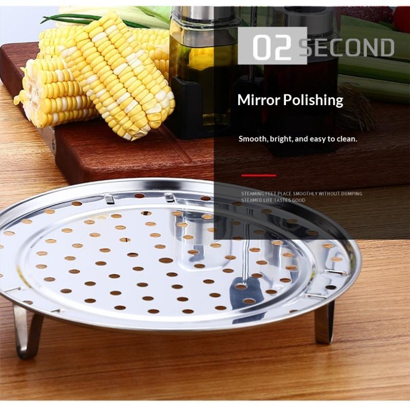 Stainless Steel Steamer Rack Rust Proof Detachable Support Legs For Home Kitchen Steaming Dumplings Vegetables Corn