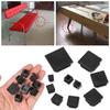 10pcs/pack Plastic Black Blanking End Caps Protector Square/Round Table Chair Foot Pad Furniture Feet Non-Slip Covers