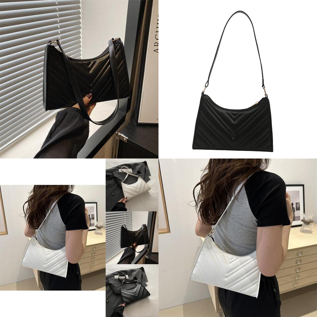 Fashionable Chic Women's Bag 2024 Trendy Simple Crescent Bag Casual Shoulder Bag