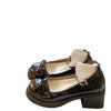 French retro red Mary Jane single shoes women's 2025 autumn new thick heel small leather shoes with skirt high heels