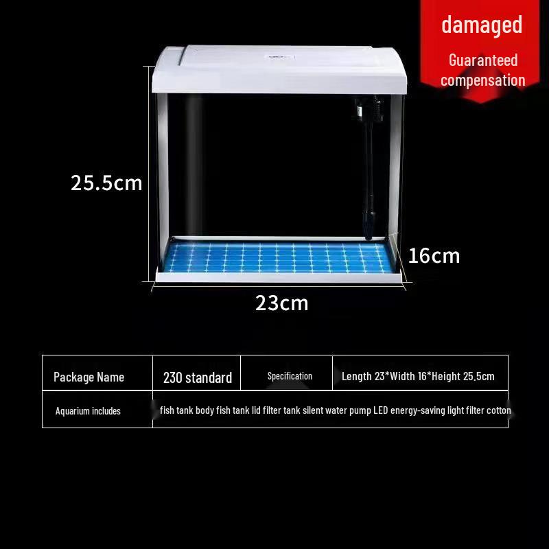 Clear Right Angle Desktop Aquarium for Living Rooms, Balconies, and Offices