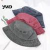 Unisex Retro Distressed Cap Vintage Washed Denim Bucket Hat for Men Women, Breathable Short Brim Cotton Summer Fisherman Cap, Portable Couple