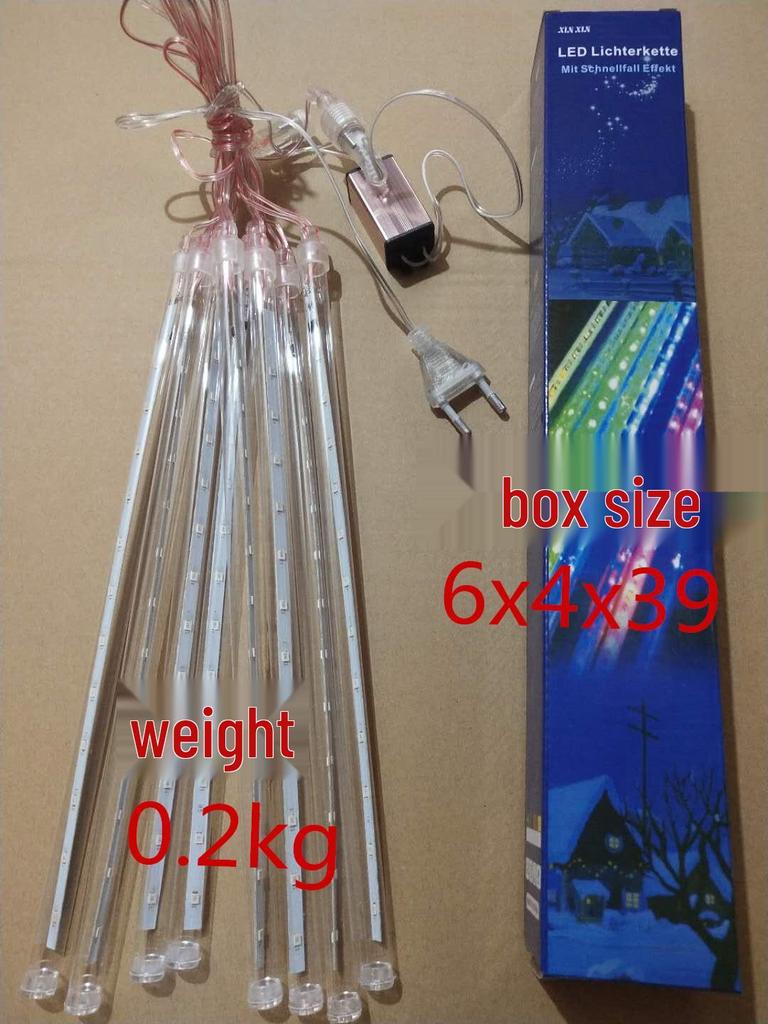 Outdoor Solar LED Meteor Shower String Lights - Waterproof Holiday Decorations for Courtyards and Trees