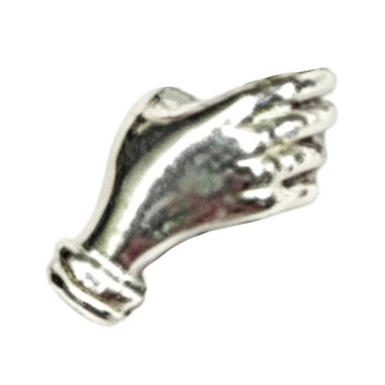 Brooch Pin Fresh Flowers Compact Alloy Flower Holder Hand-Shaped Holder Suits Dresses Shirts Versatile Badge серебряный