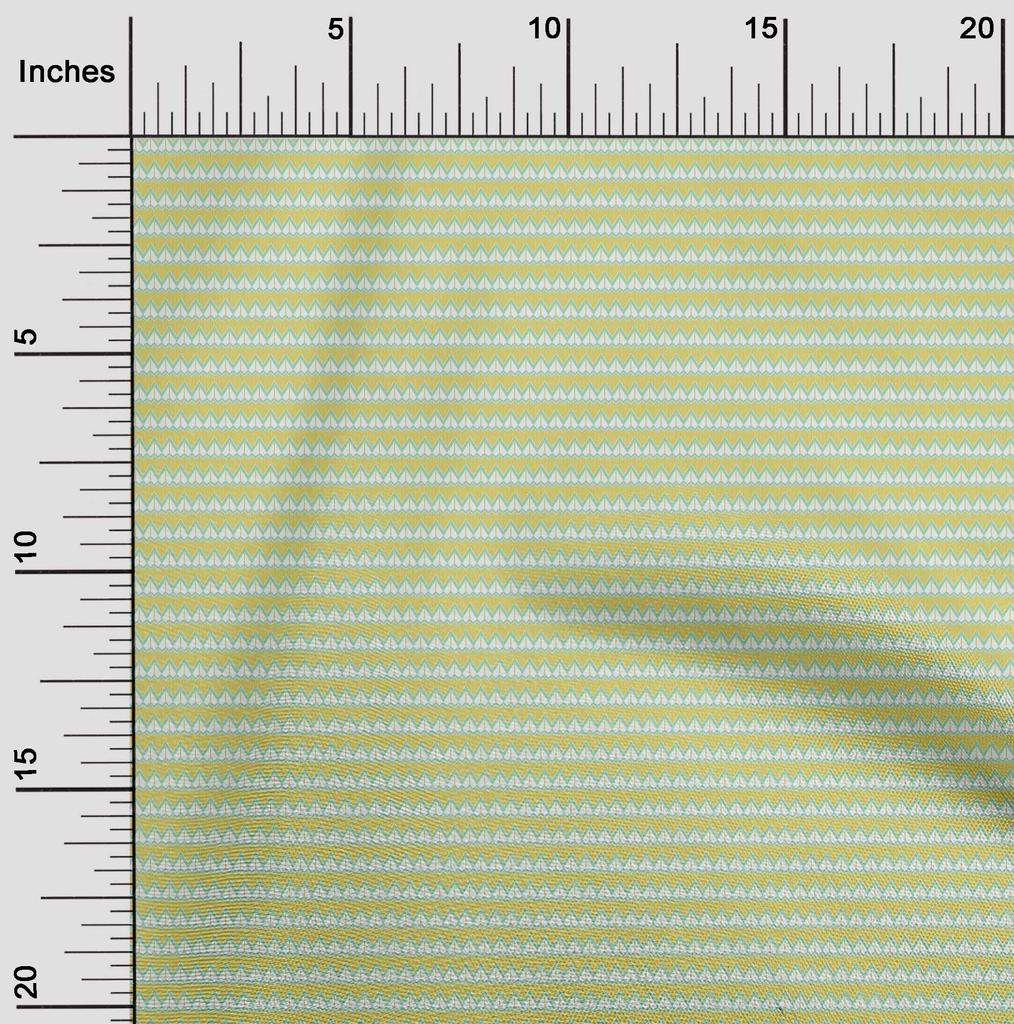 oneOone Cotton Flex Fabric Chevron Geometric A  Printed Craft Fabric BTY 40 Inch