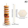 Wooden Doughnut Holder Dessert Display Rack Dim Sum Bread Sales Rack Donut Stand Birthday Party Wedding Table Decoration