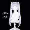 Anime Frieren Cosplay Wig 68cm Silver White Two Ponytails Heat Resistant Synthetic Hair + Wig Cap