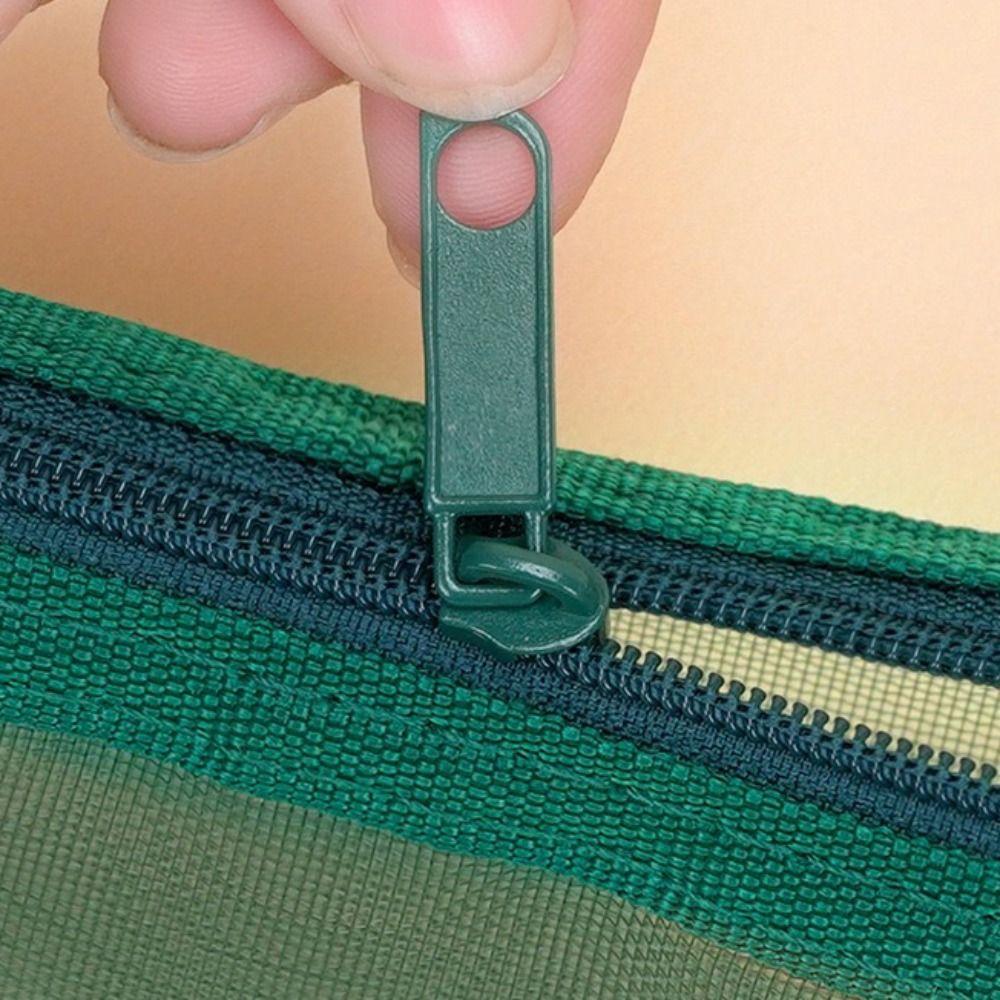 5Pcs Mini Mesh Pencil Case Portable Zipper Stationery Pouch Pencil Storage Bag  Student