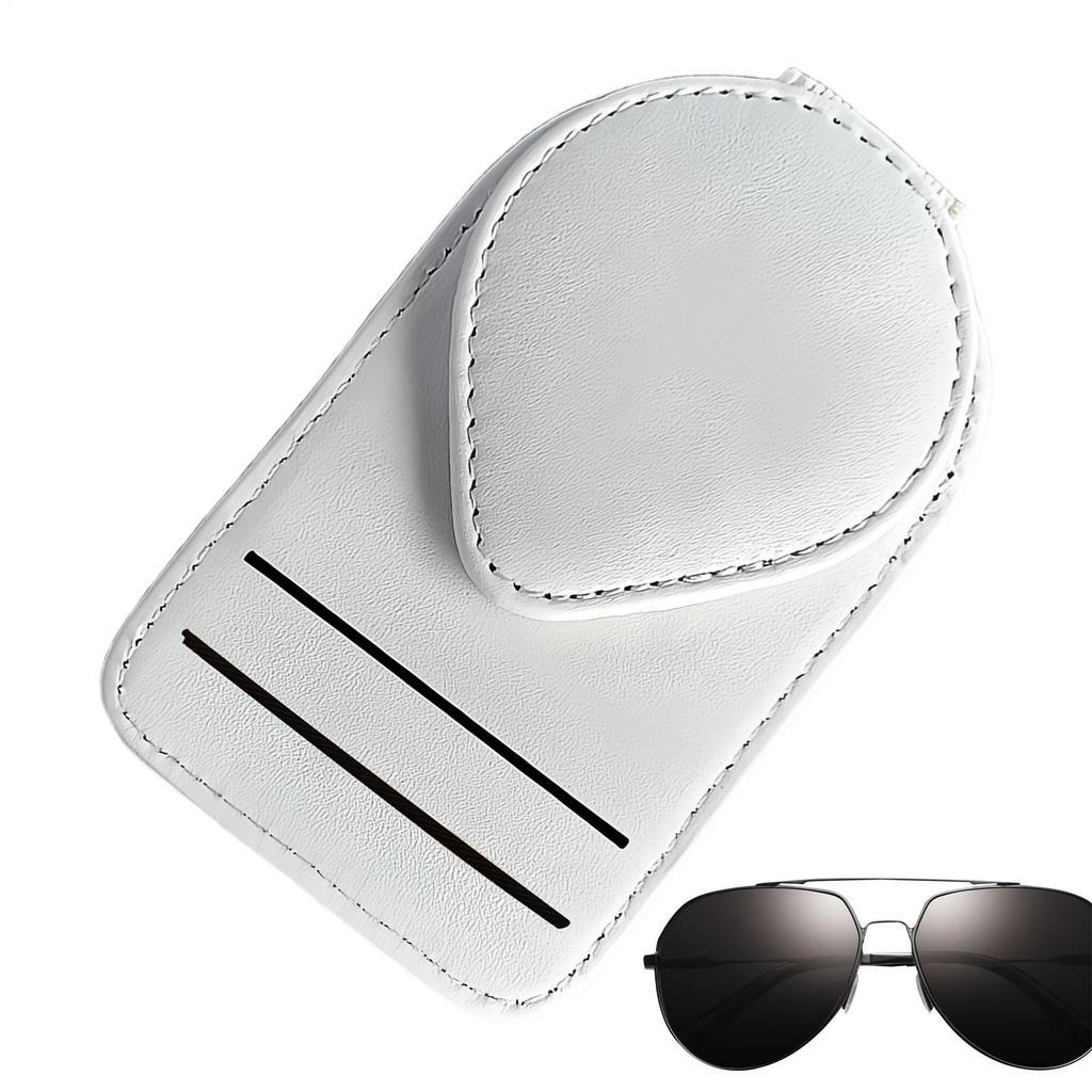 Car Glasses Clip Sunglass Holder Car Visor PU Leather Automotive Clip Multi-functional Car Sunglasses Bracket Car Sunshade Clip
