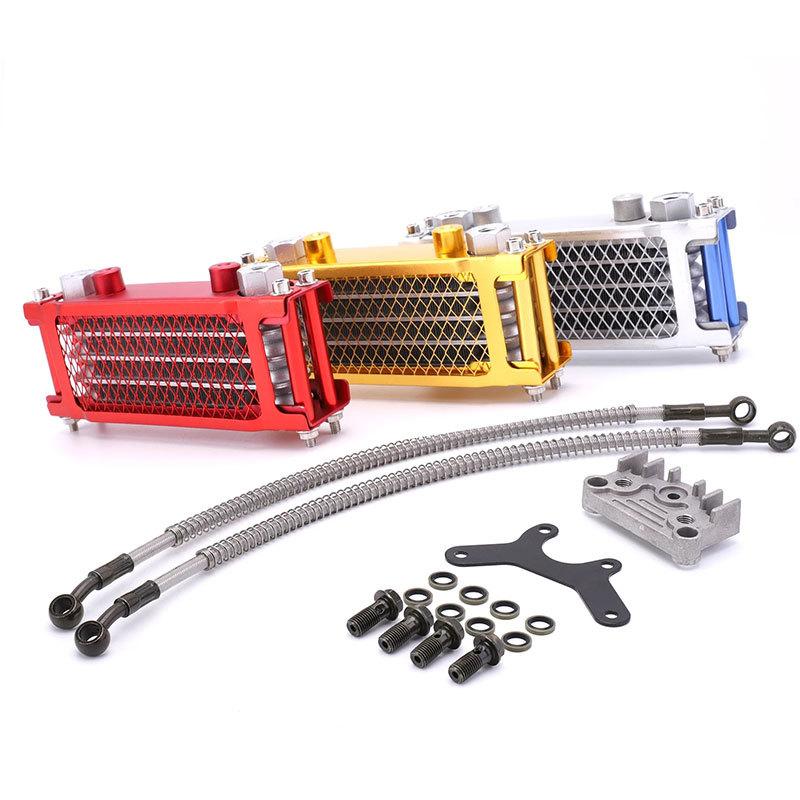 Oil Cooling Cooler Radiator Motorcycle Oil Cooler Set For 50 70 90 110 125 140cc Dirt Bike Monkey Bike DAX Pocket Bike ATV Moto