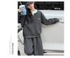 Girls' Faux Two-Piece Hoodie & Wide-Leg Pants Set – Korean Style for Autumn/Winter 2026