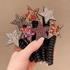 Rhinestone Star Children's No-Damage Hair Tie - Little Girl Pentagram Scrunchie