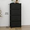 1PC Room Vanity with 4 Drawers, Fabric Vanity, Bedroom, Closet, Vertical Storage Unit for Office, Black