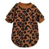 Puppy Pullover Dogs Pet Sweater Winter Leopard Print French Bulldog Winter Warm Sweater Pet Apparel Clothing