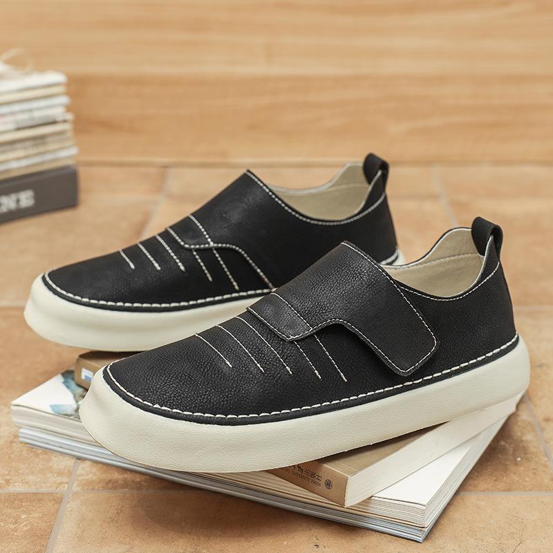 One-pedal men's shoes 2025 new spring casual leather shoes men's board shoes soft-soled sports work lazy shoes casual