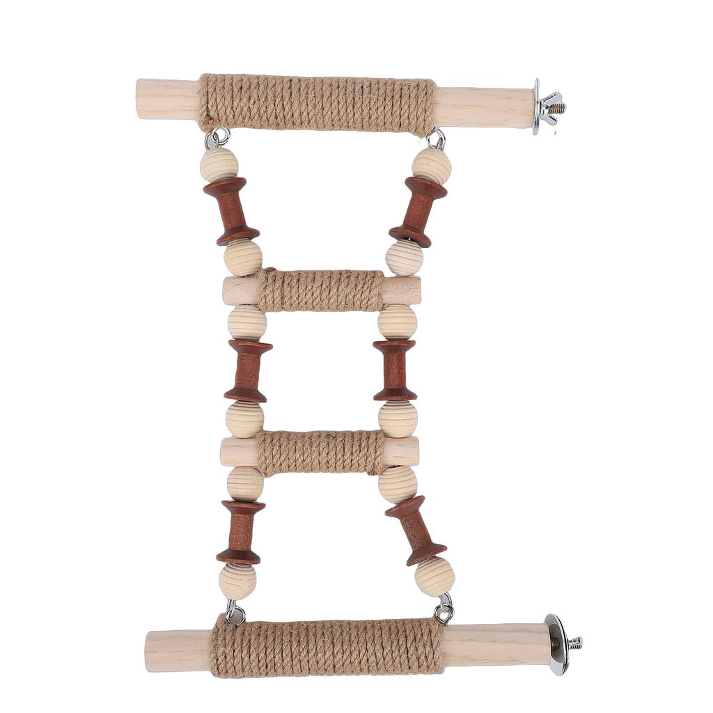     Bridge Ladder Toy, Interactive Wooden Cockatiel Cage Hanging Exercising or Climbing Ladder for Parakeets Cockatiels Lovebirds and More  