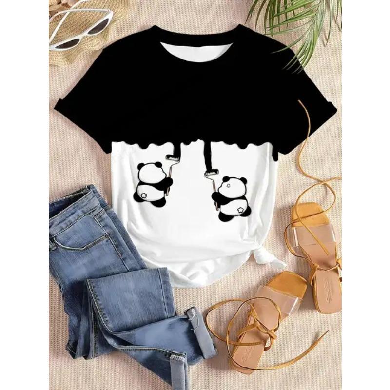 Summer Women T-shirt Cute Cat Pattern 3d Print T Shirt Fashion Casual Short Sleeve T Shirt Female Tops Tee Animal Clothes Girl