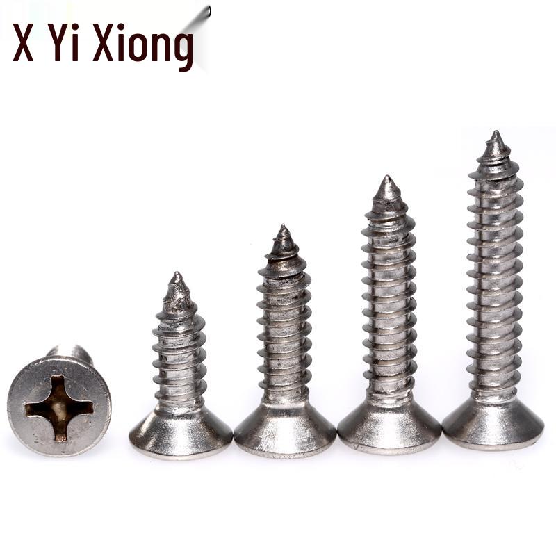 M4 304 Stainless Steel Countersunk Flat Head Self-Tapping Wood Screws