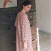 Venus Cotton Fleece Cat Print Dress Vgn4552