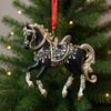 2D Acrylic Horse Car Rearview Mirror Pendant Charm Christmas Tree Ornament Party New Year Hanging Decoration