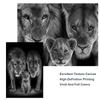 African Lions Family Wall Art Paintings Print On Canvas Art Posters and Prints Black and White Animals Pictures For Living Room