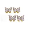 4pcs Pink Color Metal Book Clips Colorful Design Butterfly Book Clips For Reading Decoration