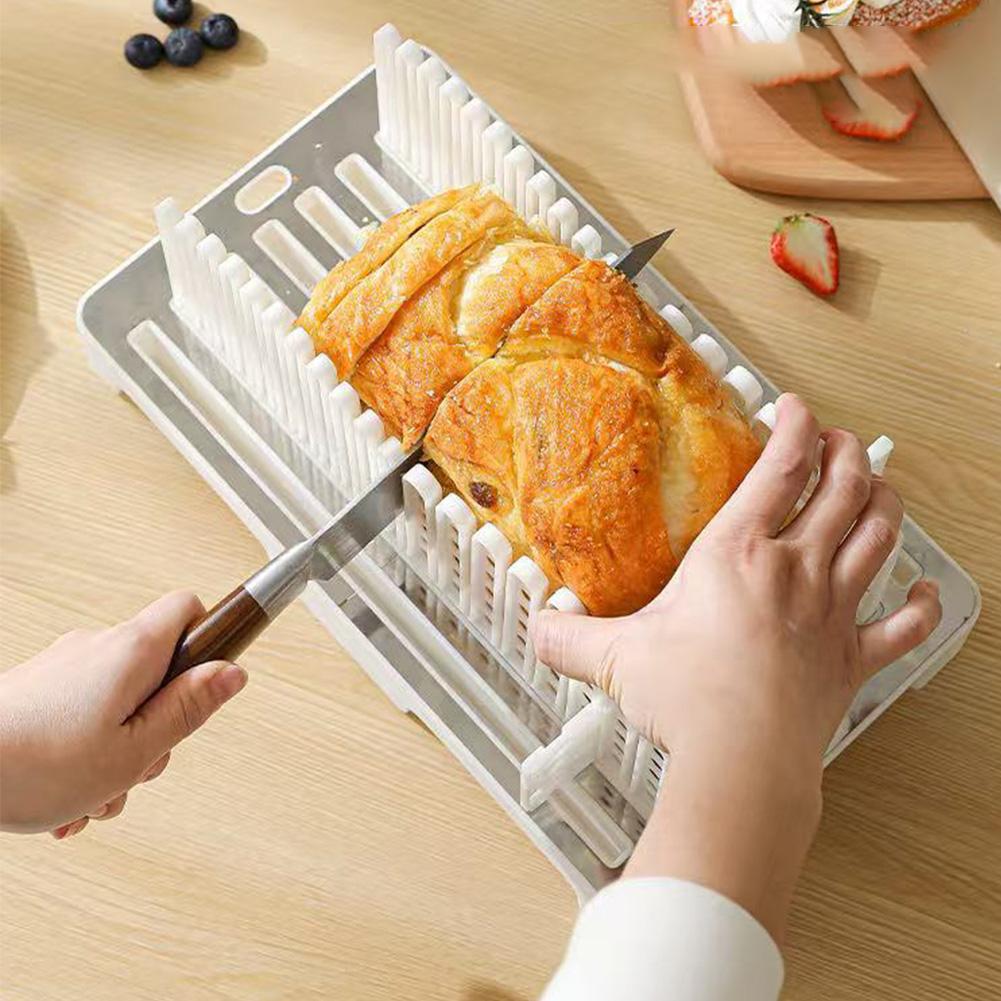 1PC Toast Slicer 34x19.3x14cm Adjustable Width Toast Slicer Bread Slicers Guide For Homemade Bread Kitchen Baking Accessories
