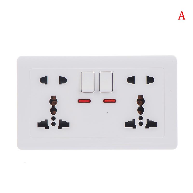 Wall Power Socket Universal 5 Hole 2.1A Dual Usb Charger Port Socket