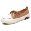 fashion Women Sneakers Loafers Platform Shoes Genuine Leather Patchwork Casual Shoes Ladies Outdoor Walking Shoes Zapatillas Mujer