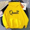 Queen Printing Damen Hoodies Lässige Sweatshirts Outdoor Sport Joggen Damenbekleidung Herbst Winter Mode Street Sportbekleidung