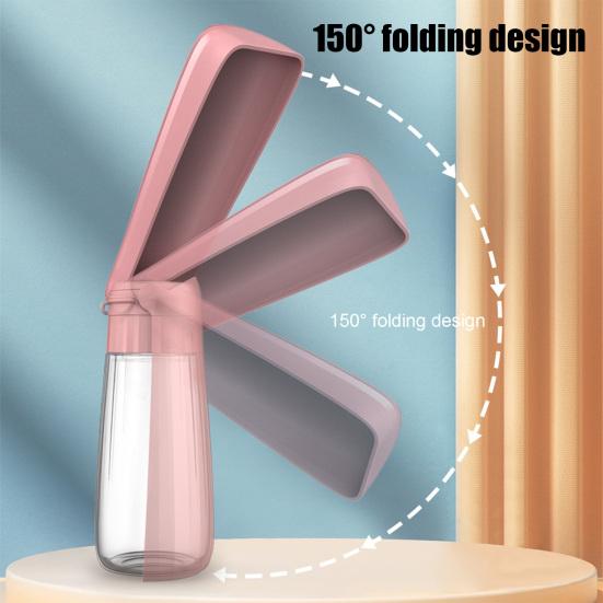 

550ml Foldable Dog Water Bottle Portable Outdoor Pet Water Dispenser for Cat Puppy Walking Hiking Travel зелений