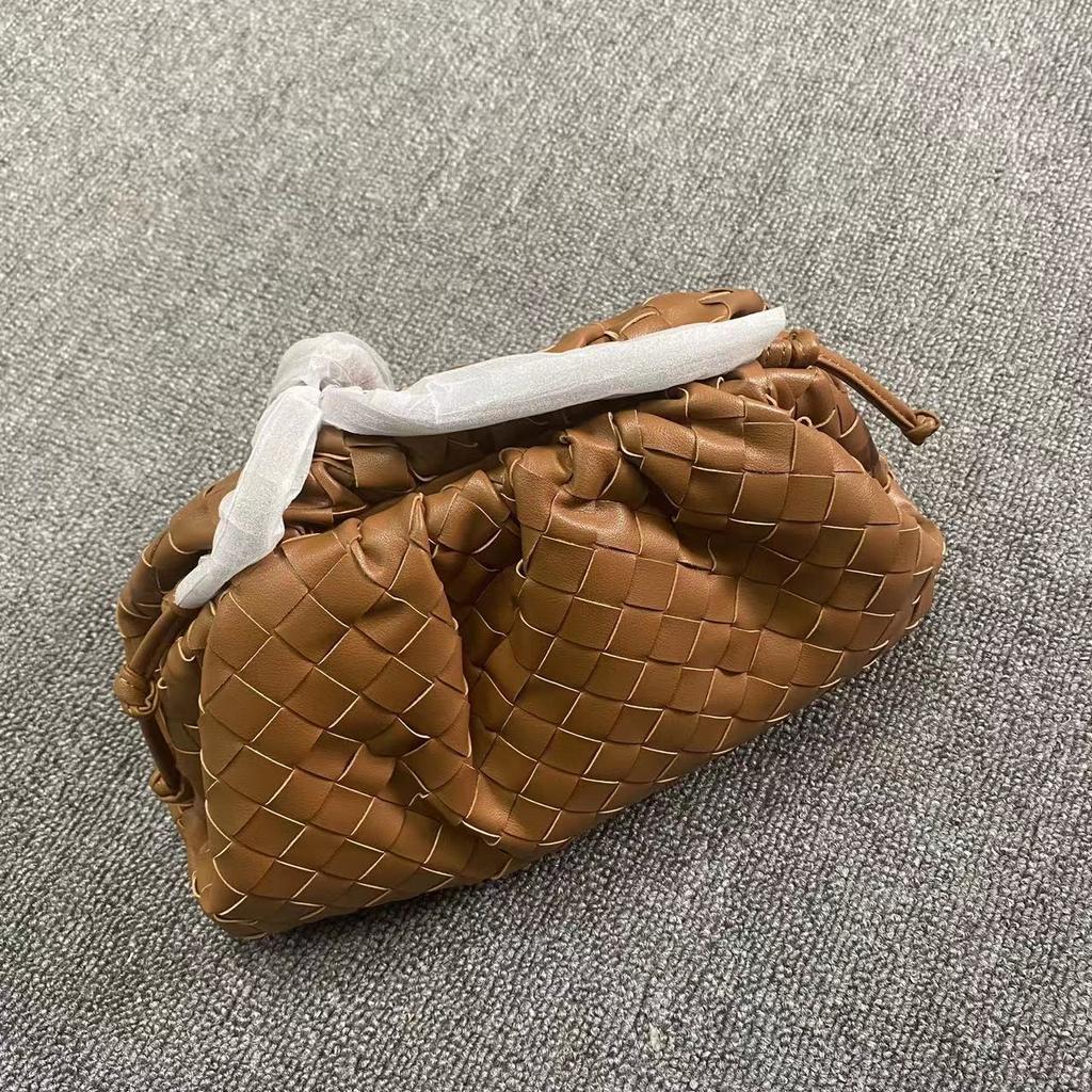 Women's New Pleated Dumpling Bag Genuine Leather Cloud Bag Cowhide Woven Shoulder Bag Crossbody Bag Ashi Ge Same Style
