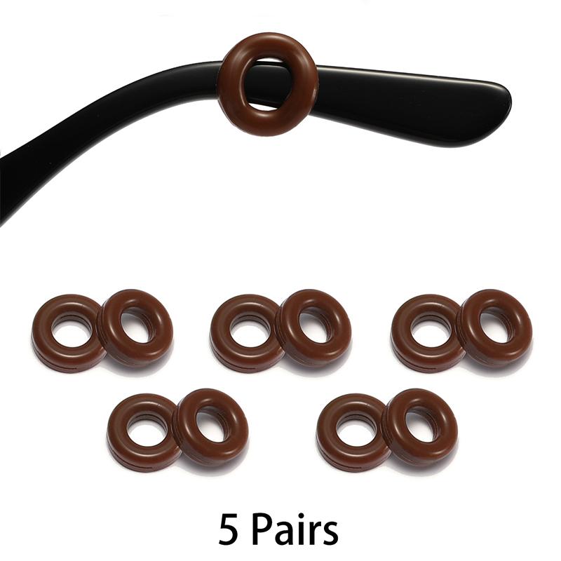 KAMMPT 5 Pairs/lot Non-slip Silicone Ear Hooks for Eyewear Soft Anti Slip Ear Hooks Glasses Accessories Anti-fall Eyewear Holder