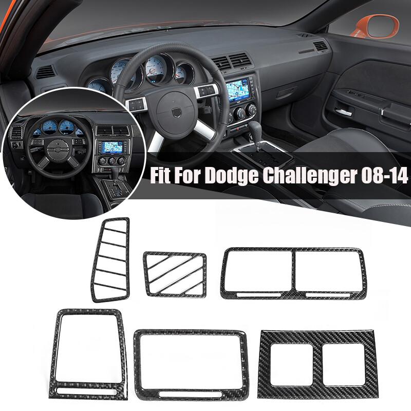 Carbon Fiber Dashboard Demist Air Vent Outlet Cover For Dodge Challenger 08~14